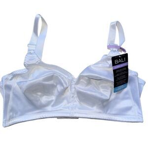 NWTs Bali Classic Support Bra White size 40D Cool Comfort Back Smoothing